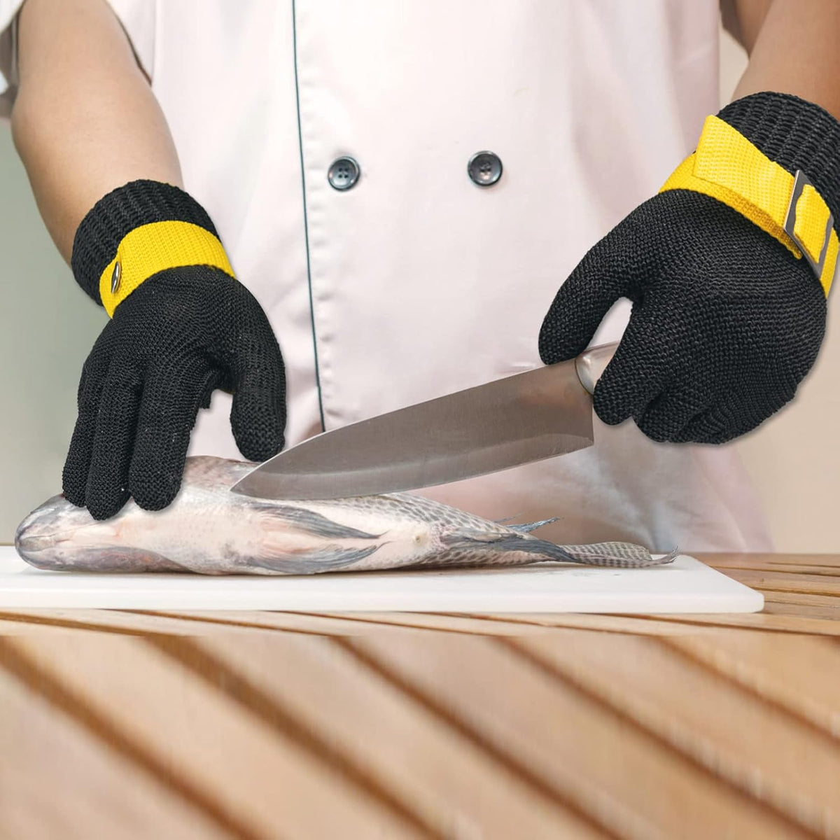 SlicePro ANSI A9 Cut Resistant Glove PR1706, Stainless Steel Mesh Metal Glove, Food Grade for Kitchen Cooking, Butcher Meat Cutting, Oyster Shucking, Mandoline, (XL, 1 PCS)