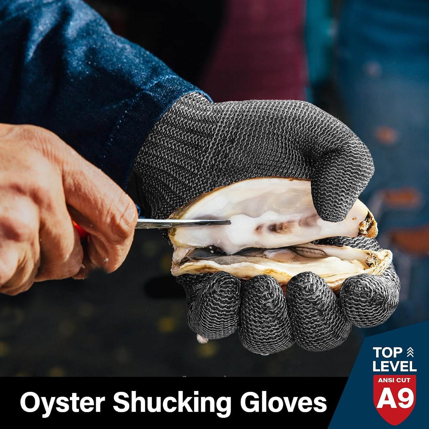 SlicePro ANSI A9 Cut Resistant Glove PR1706, Stainless Steel Mesh Metal Glove, Food Grade for Kitchen Cooking, Butcher Meat Cutting, Oyster Shucking, Mandoline, (XL, 1 PCS)