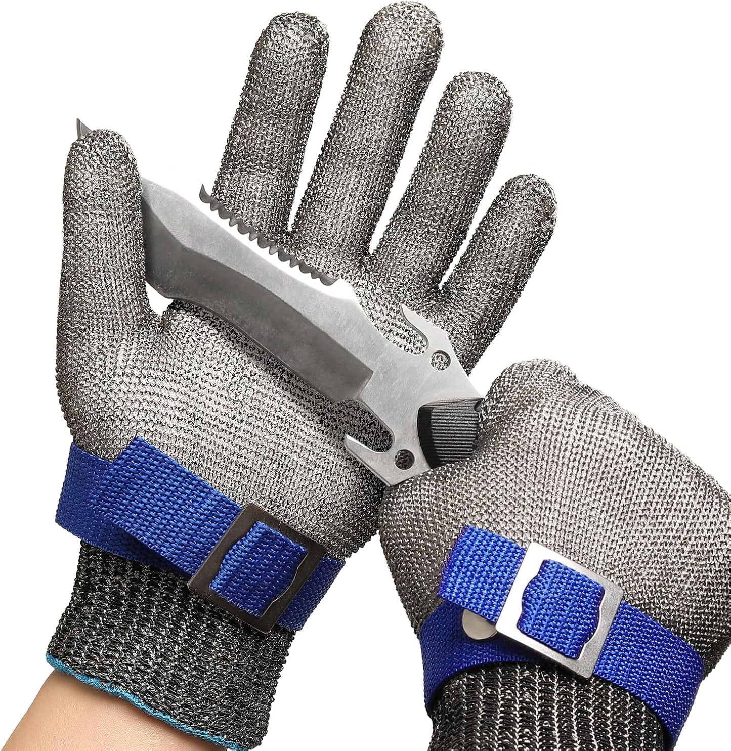 SlicePro ANSI A9 Cut Resistant Glove PR1706, Stainless Steel Mesh Metal Glove, Food Grade for Kitchen Cooking, Butcher Meat Cutting, Oyster Shucking, Mandoline, (XL, 1 PCS)