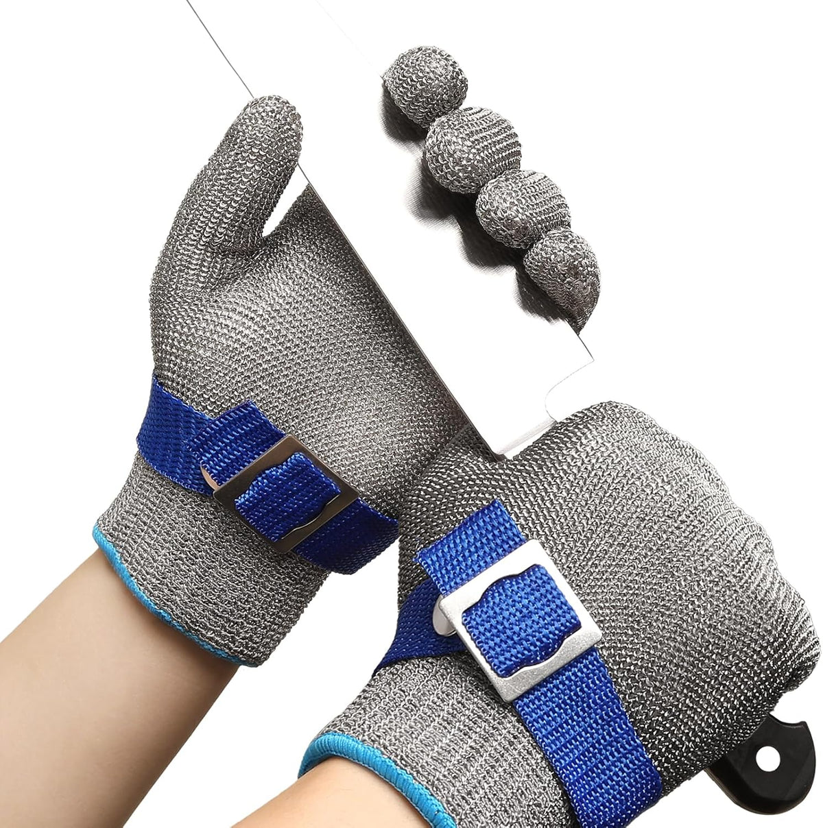 SlicePro ANSI A9 Cut Resistant Glove PR1706, Stainless Steel Mesh Metal Glove, Food Grade for Kitchen Cooking, Butcher Meat Cutting, Oyster Shucking, Mandoline, (XL, 1 PCS)