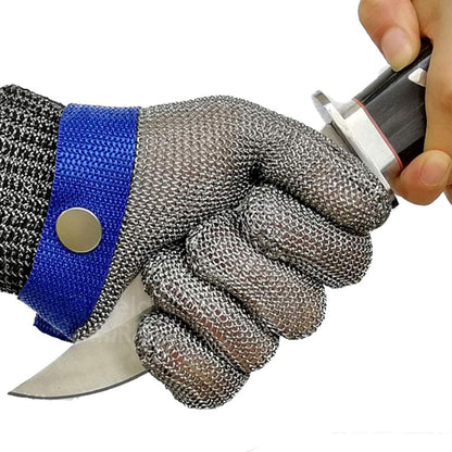SlicePro ANSI A9 Cut Resistant Glove PR1706, Stainless Steel Mesh Metal Glove, Food Grade for Kitchen Cooking, Butcher Meat Cutting, Oyster Shucking, Mandoline, (XL, 1 PCS)