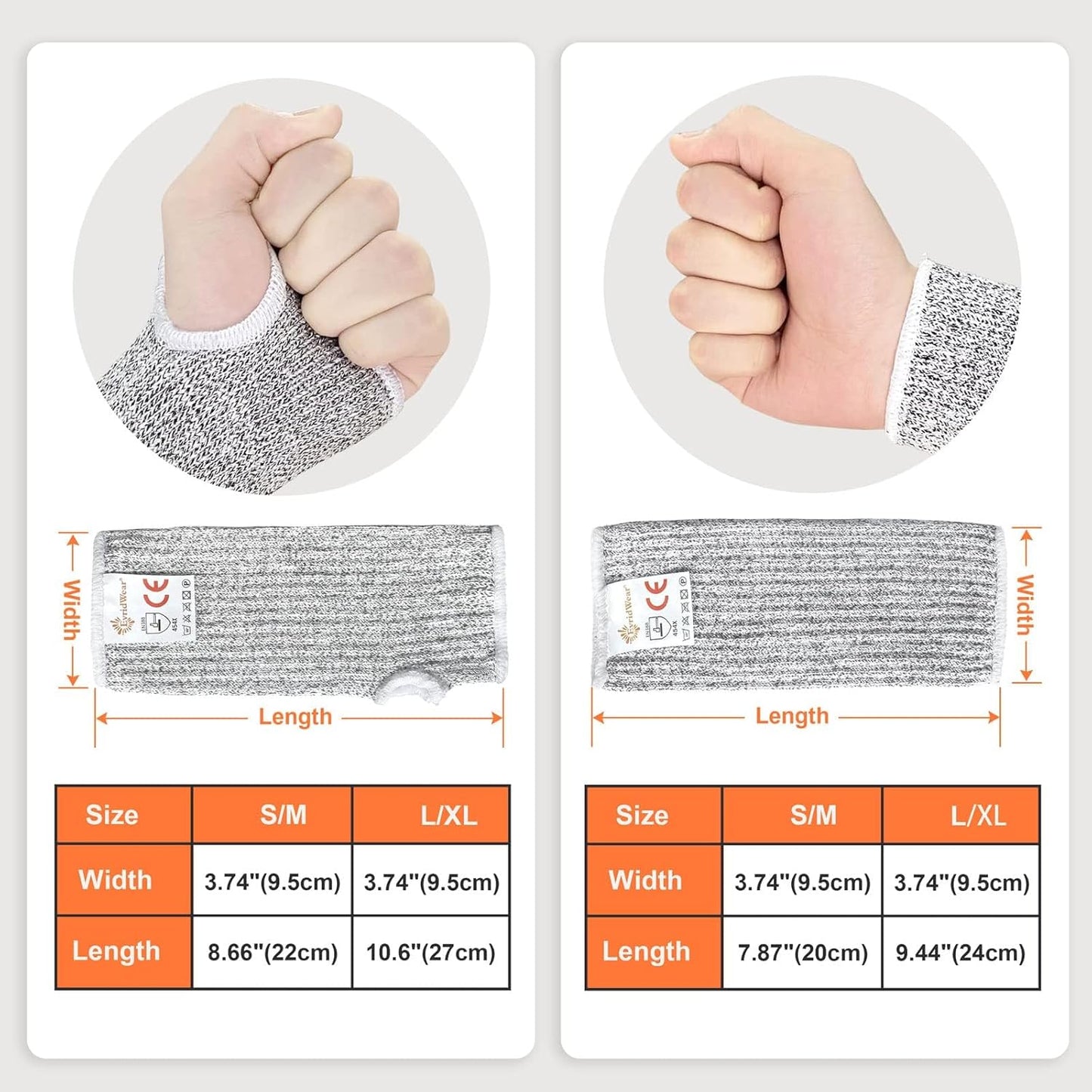 Arm Protectors for Thin Skin and Bruising Cut Resistant Arm Sleeves Arm Guards Protective Sleeves for Men Women