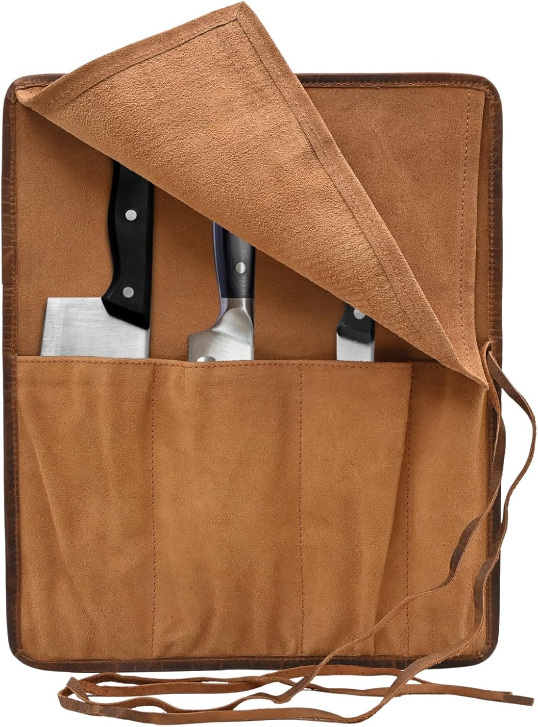 Knife Roll Bag Professional Chef Knife Case, Durable Knife Sheath Holder, Cooks & Culinary Tools Carrying Storage, Portable Knife Wrap - 4 Slots