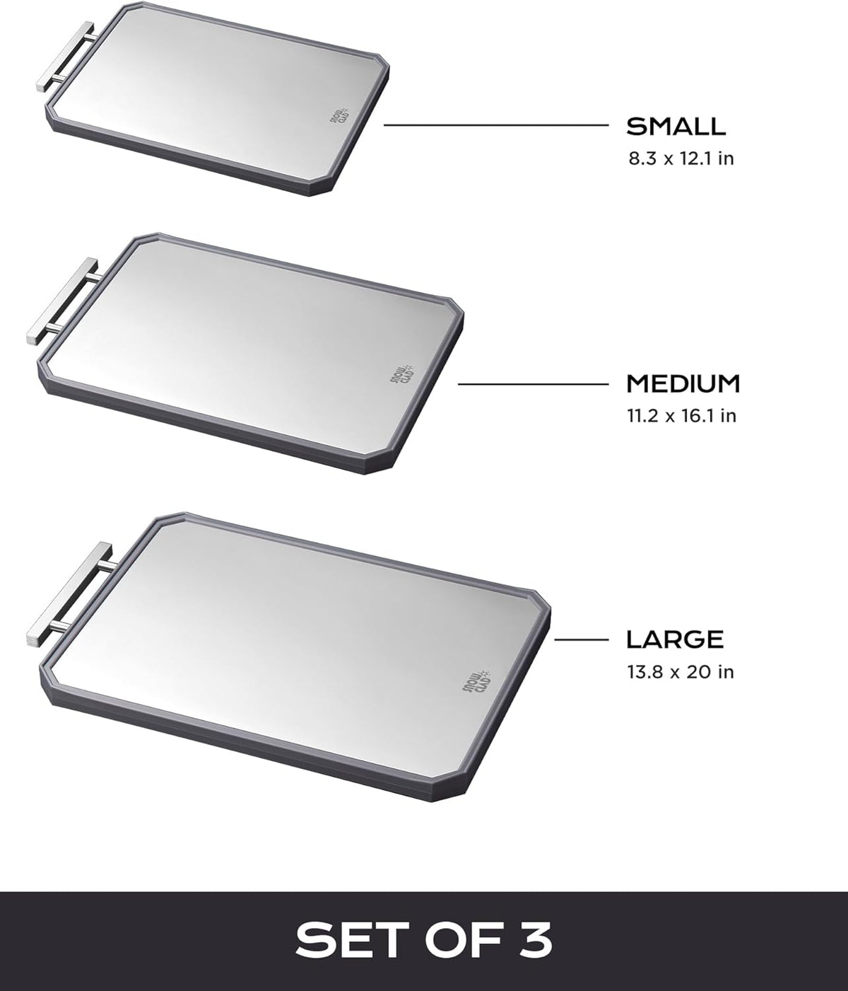 Stainless Steel Cutting Board,Non Toxic chopping for kitchen | Metal Cutting Board,Double Sided Stainless Steel/Wheat straw pp Large for meat,Dishwasher Safe [16*11Inch]