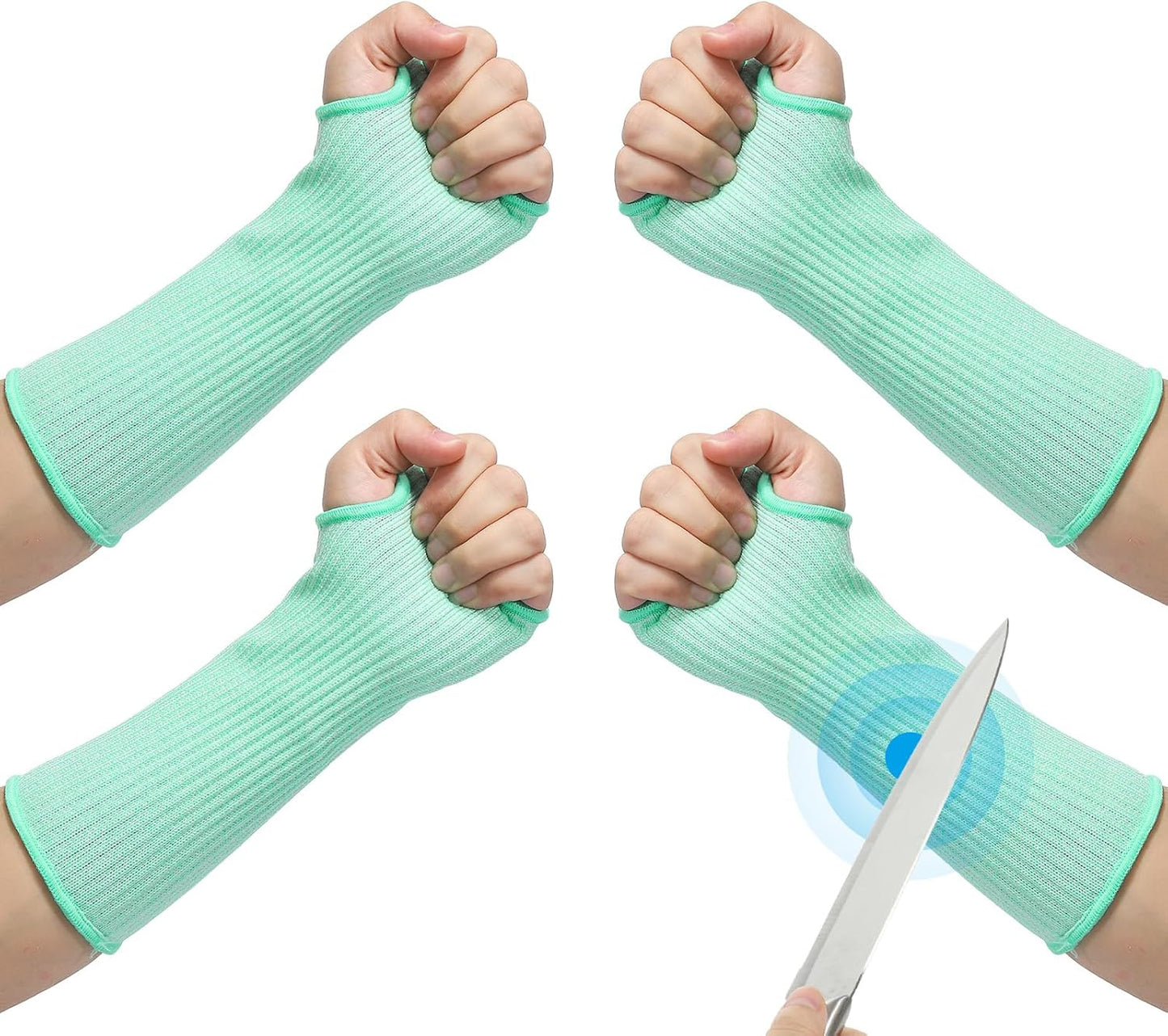 Cut Resistant Sleeve Arm Safety Protectors Sleeves with Thumb Hole Level 5 Protection Forearm Guard Sleeves