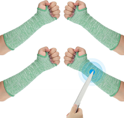 Cut Resistant Sleeve Arm Safety Protectors Sleeves with Thumb Hole Level 5 Protection Forearm Guard Sleeves