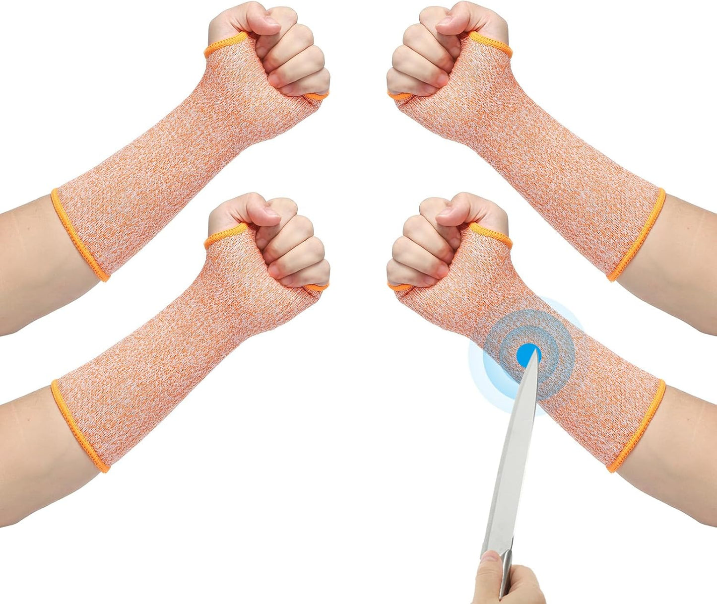 Cut Resistant Sleeve Arm Safety Protectors Sleeves with Thumb Hole Level 5 Protection Forearm Guard Sleeves