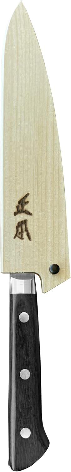 Petty Knife Sheath 6" (150mm) for VG and AT Series, Japanese Petty Utility Knife Saya with Pin, Wooden Kitchen Knife Protect Cover, Japanese Natural Magnolia Wood, Made in JAPAN