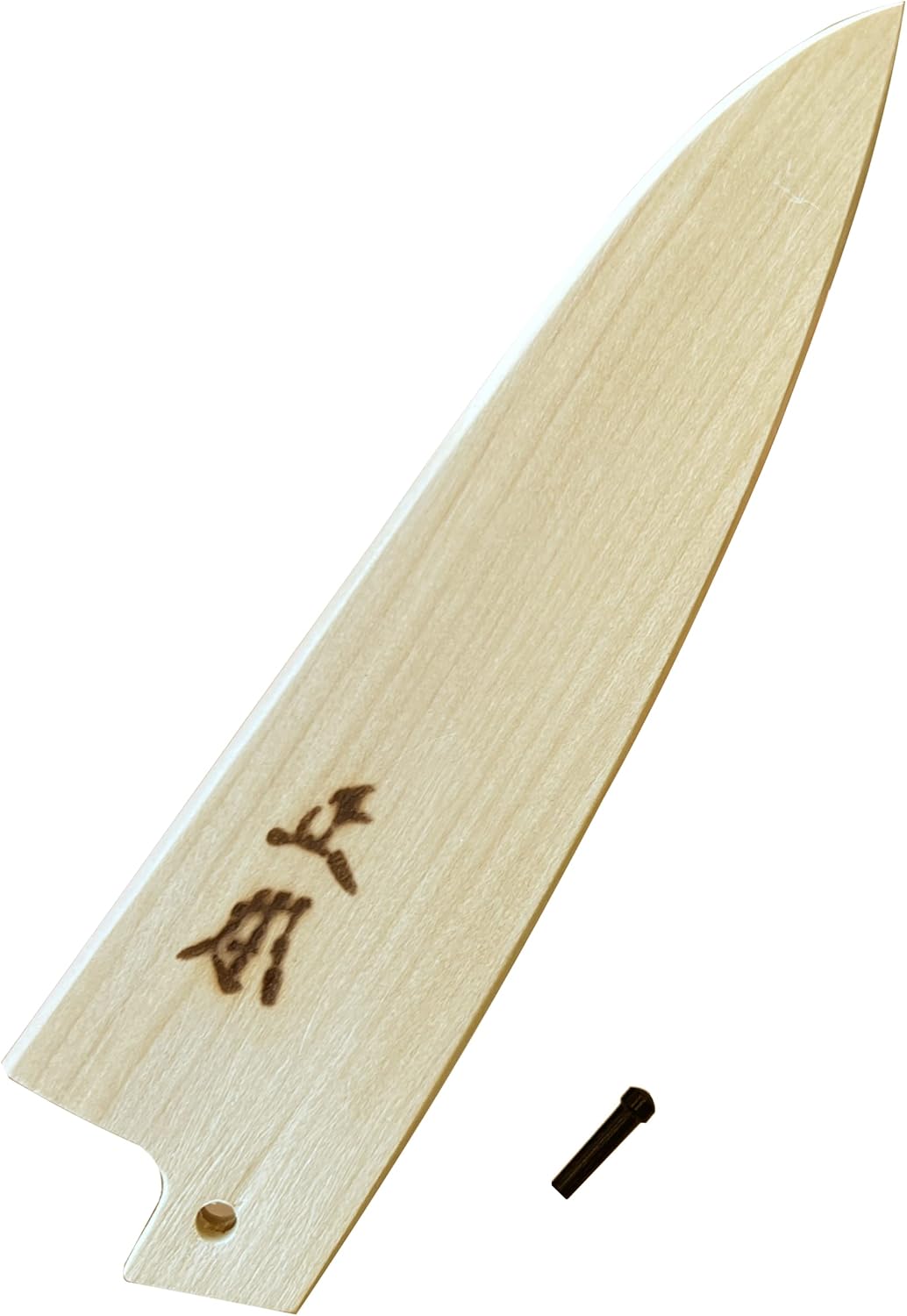 Petty Knife Sheath 6" (150mm) for VG and AT Series, Japanese Petty Utility Knife Saya with Pin, Wooden Kitchen Knife Protect Cover, Japanese Natural Magnolia Wood, Made in JAPAN