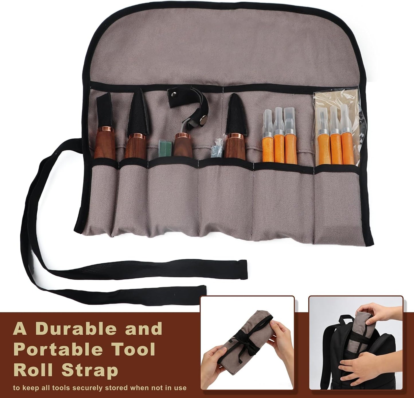 21-Piece Wood Carving Tools Kit - Complete Whittling Set with Detail Knives, Hook Knives, Sharpening Stone, Basswood Blocks & Cut Resistant Gloves for Beginner & Advanced Wood