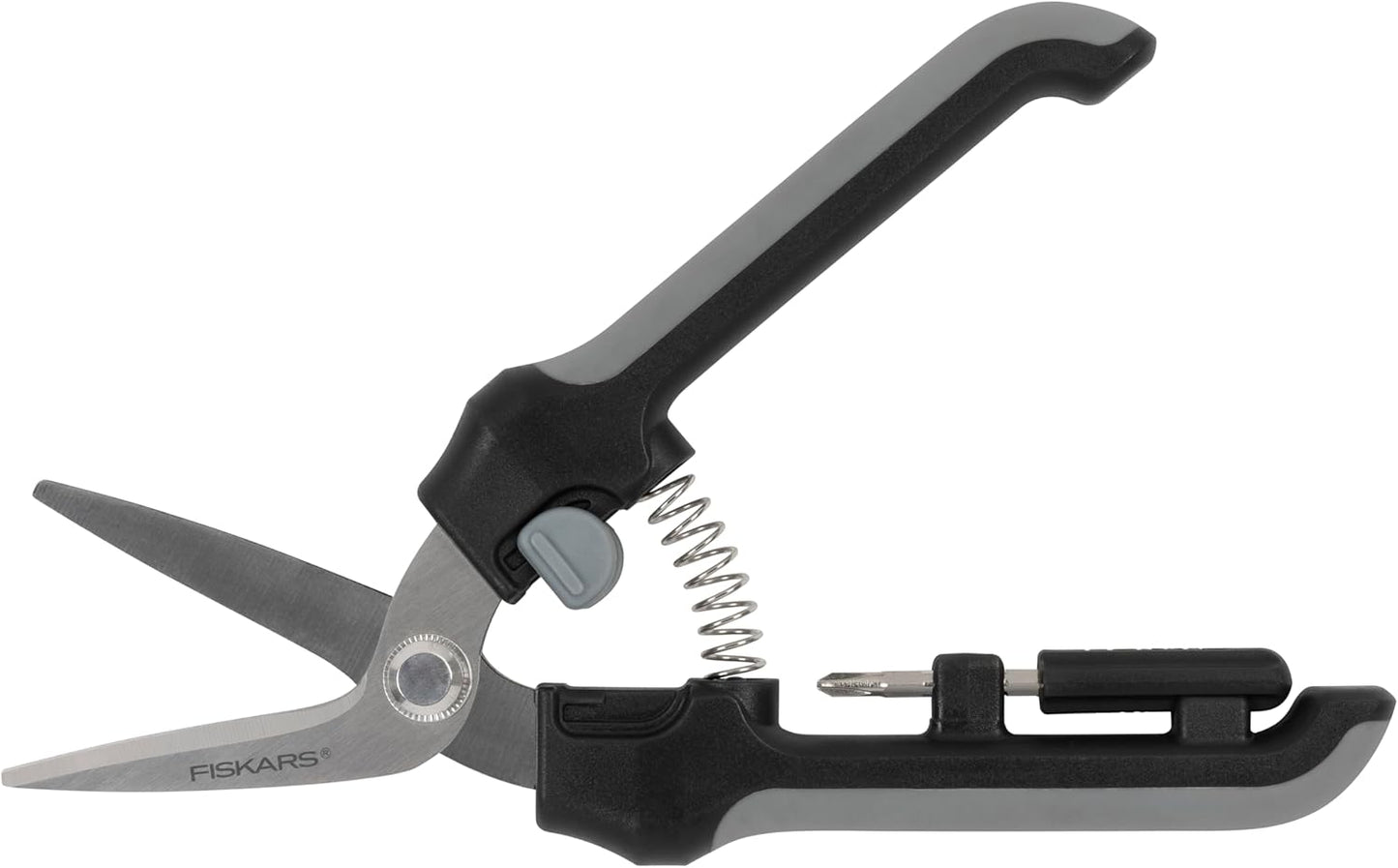 Everyday Take-Apart Shears, Multipurpose Scissors, Hardened Stainless Steel Blades & Serrated Edge with Power Notch, 7”, Gray