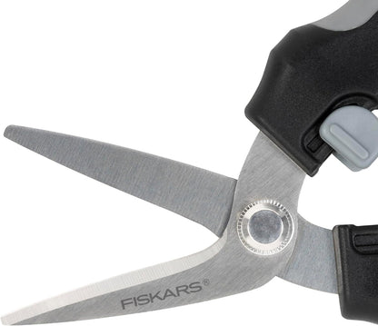 Everyday Take-Apart Shears, Multipurpose Scissors, Hardened Stainless Steel Blades & Serrated Edge with Power Notch, 7”, Gray