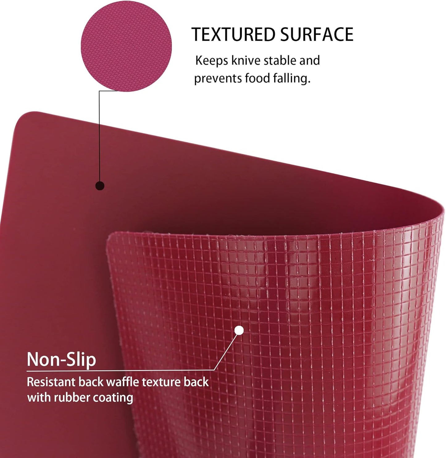 Plastic Cutting Boards for Kitchen, Flexible Cutting Mats, Colorful Chopping Boards with Food Icon, Non-Slip, Non Porous, BPA Free, Dishwasher Safe Rainbow