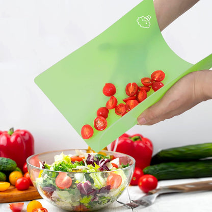 Plastic Cutting Boards for Kitchen, Flexible Cutting Mats, Colorful Chopping Boards with Food Icon, Non-Slip, Non Porous, BPA Free, Dishwasher Safe Rainbow