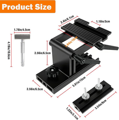 Bench Grinder Tool Rest, Adjustable Replacement Tool Rest Sharpening Jig for 6" or 8" Grinders and Sanders, Pro Sharpening System with Flat Miter Slide for 0"-2.5" Wide Blades and Chisels