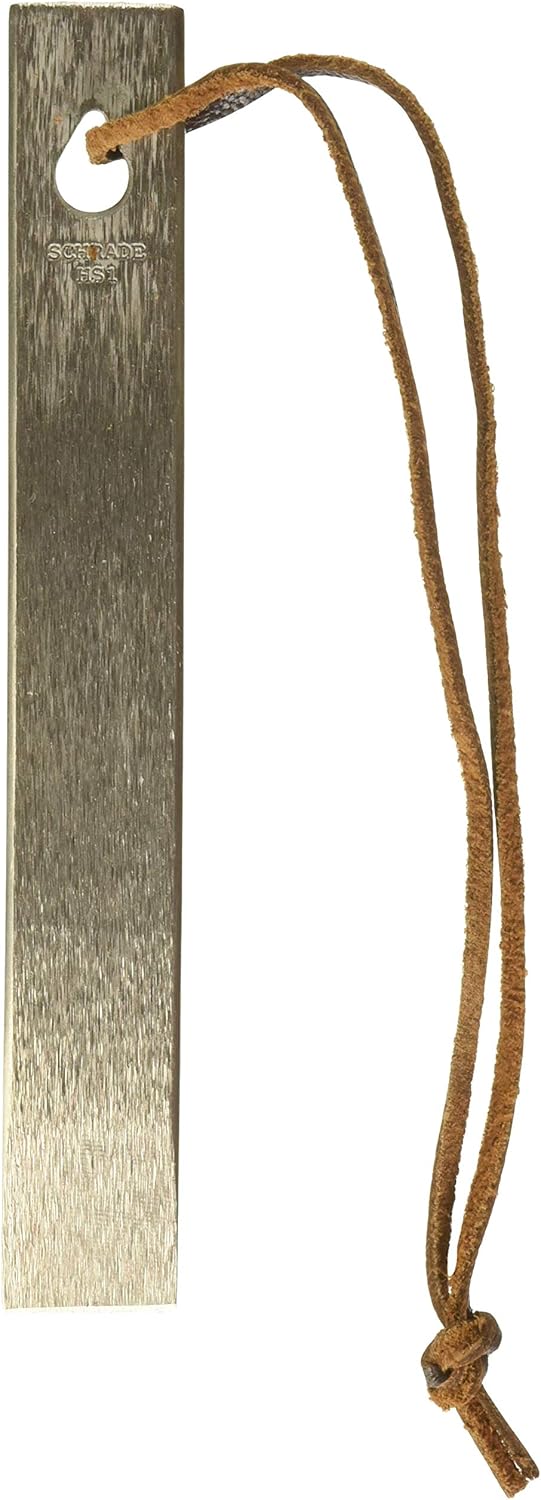 Honesteel 7in with Heavy-Duty Steel Construction, Brown Leather Sheath, and Lanyard Hole for Honing Blade, Maintain Knives, Realigning Edges, Hunting, Fishing, Camping, Cutlery, and Outdoors
