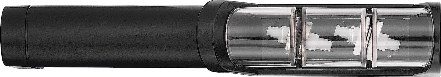 MIYABI Knife Sharpener, Ceramic & Diamond Discs, Matte Black