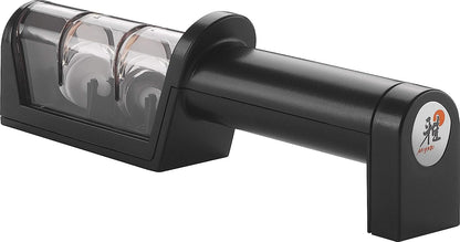 MIYABI Knife Sharpener, Ceramic & Diamond Discs, Matte Black