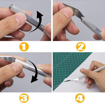 Self Healing Sewing Mat, Exacto Knife Precision Carving Craft Hobby Knife Kit for DIY Art Work Cutting, Hobby, Stencil, Scrapbooking-A4(9"x12")