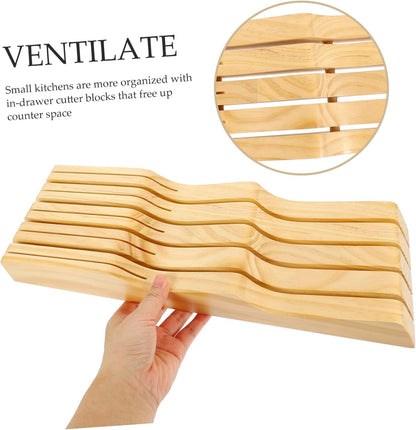 Drawer Knives Block Holder Kitchen Knife Storage Rack Useful Kitchen Supplies
