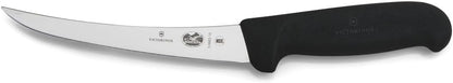 Fibrox 6-In Curved Boning & Fillet Knife, Flexible Steel Blade | Ergonomic non-slip handle for meat and poultry, Swiss made precision tool, NSF approved professional grade kitchen cutlery