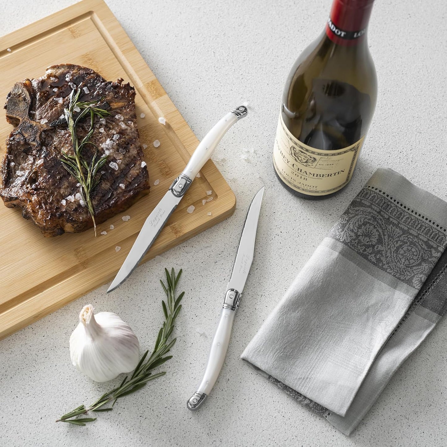 Connoisseur 4-Piece Pearl White Steak Knife Set