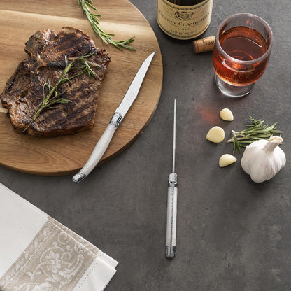 Connoisseur 4-Piece Pearl White Steak Knife Set
