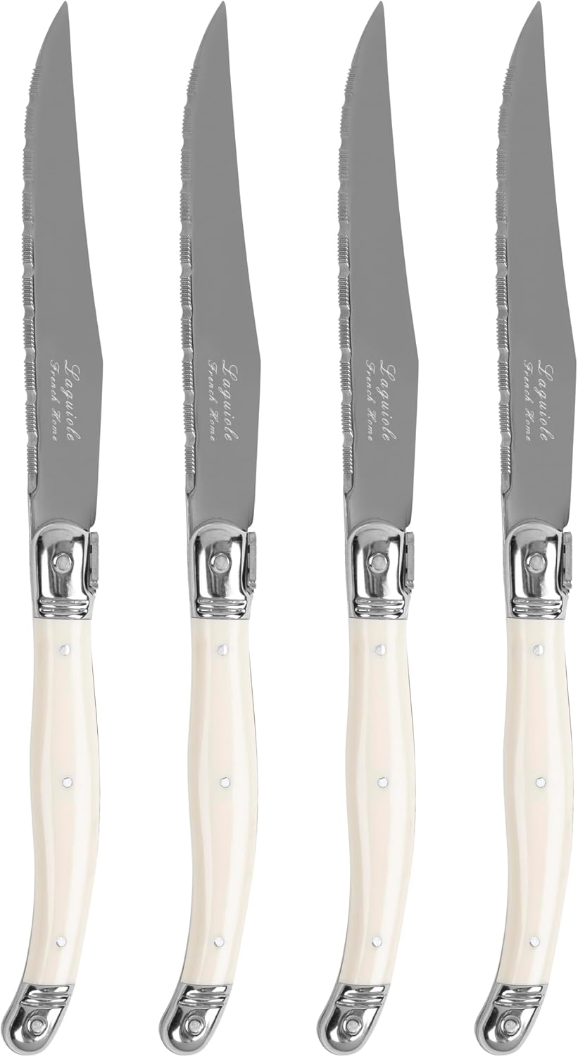 Connoisseur 4-Piece Pearl White Steak Knife Set