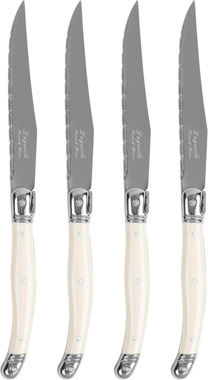Connoisseur 4-Piece Pearl White Steak Knife Set