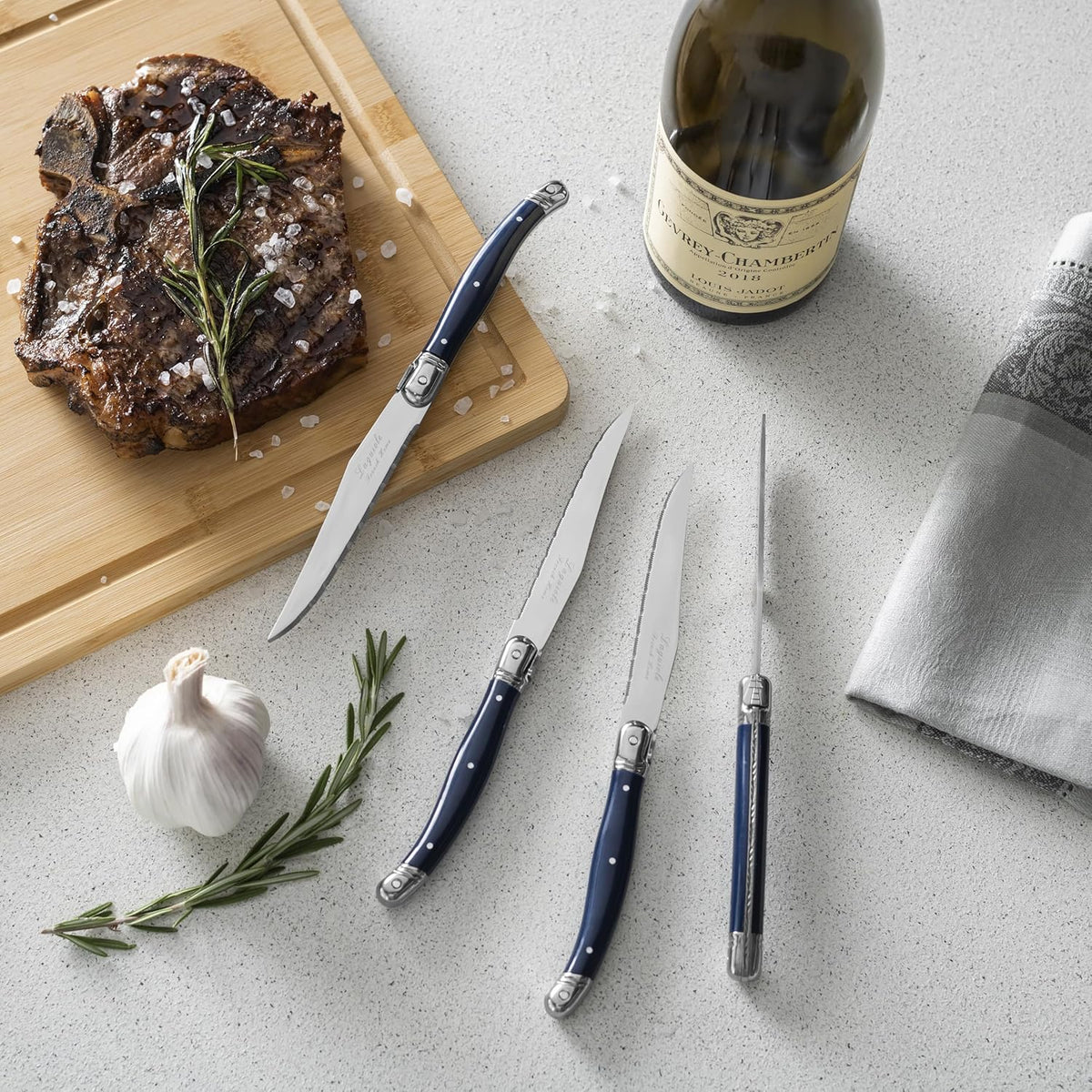 Connoisseur 4-Piece Pearl White Steak Knife Set