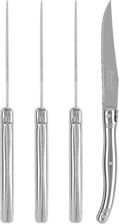 Connoisseur 4-Piece Pearl White Steak Knife Set