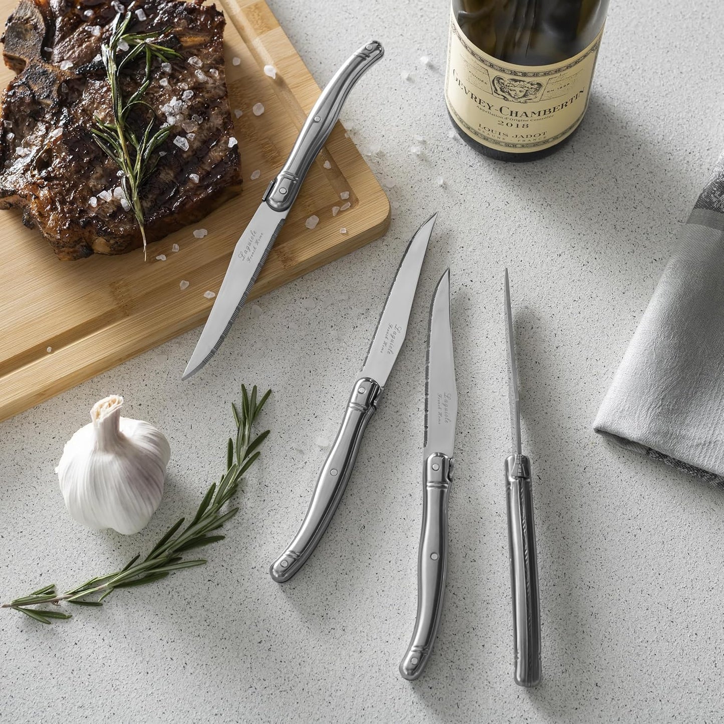 Connoisseur 4-Piece Pearl White Steak Knife Set