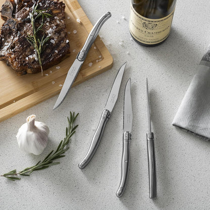 Connoisseur 4-Piece Pearl White Steak Knife Set