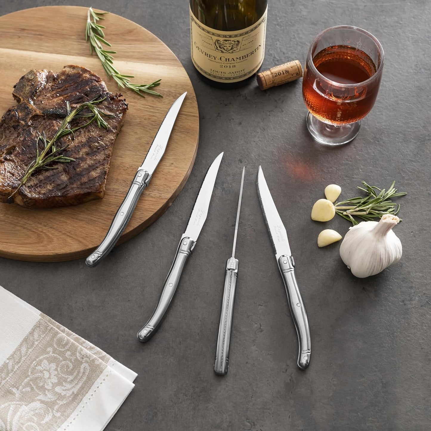 Connoisseur 4-Piece Pearl White Steak Knife Set
