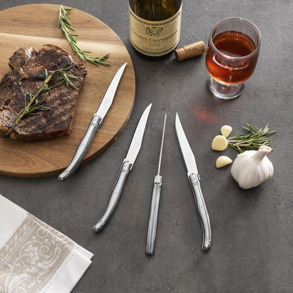 Connoisseur 4-Piece Pearl White Steak Knife Set