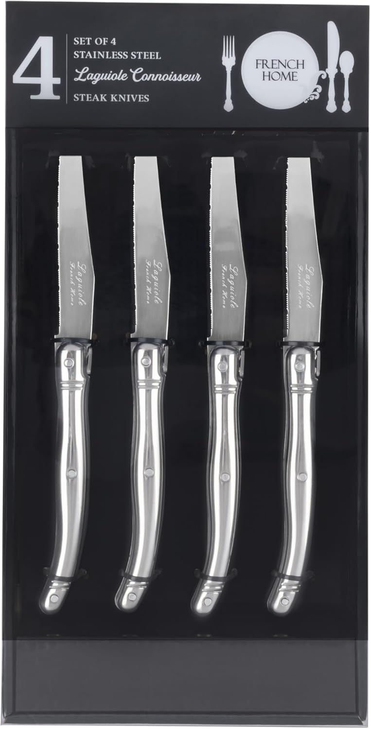 Connoisseur 4-Piece Pearl White Steak Knife Set