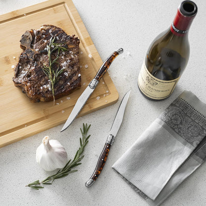 Connoisseur 4-Piece Pearl White Steak Knife Set