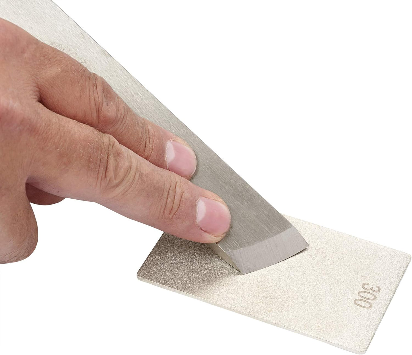 Trend New Diamond Sharpening Stone Kit, 8 x 3 Inch Double Sided (300/1000 Grit) Bench Stone with Pouch, Cleaning Block & Non-Slip Mat, DWS/CP8/FC/A