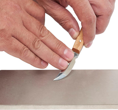 Trend New Diamond Sharpening Stone Kit, 8 x 3 Inch Double Sided (300/1000 Grit) Bench Stone with Pouch, Cleaning Block & Non-Slip Mat, DWS/CP8/FC/A