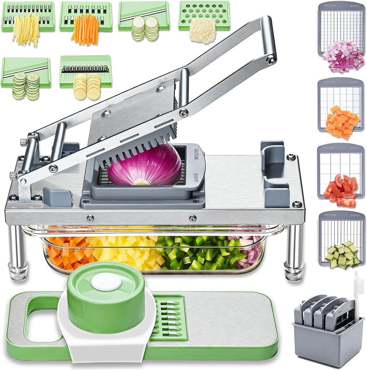Vegetable Chopper Veggie Cutter Onion Food Potato Tomato Dicer With Blade