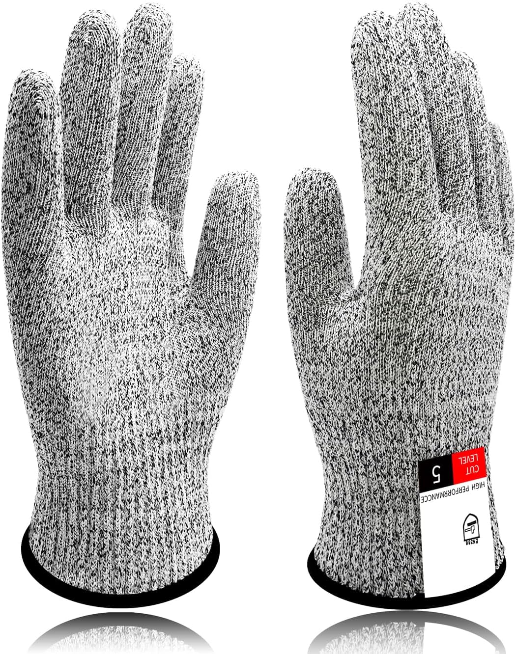 Safety Cut Resistant Gloves, Food Grade Level 5 Protection Kitchen Glove, Cut Proof Gloves for Mandolin Slicing 1 Pair