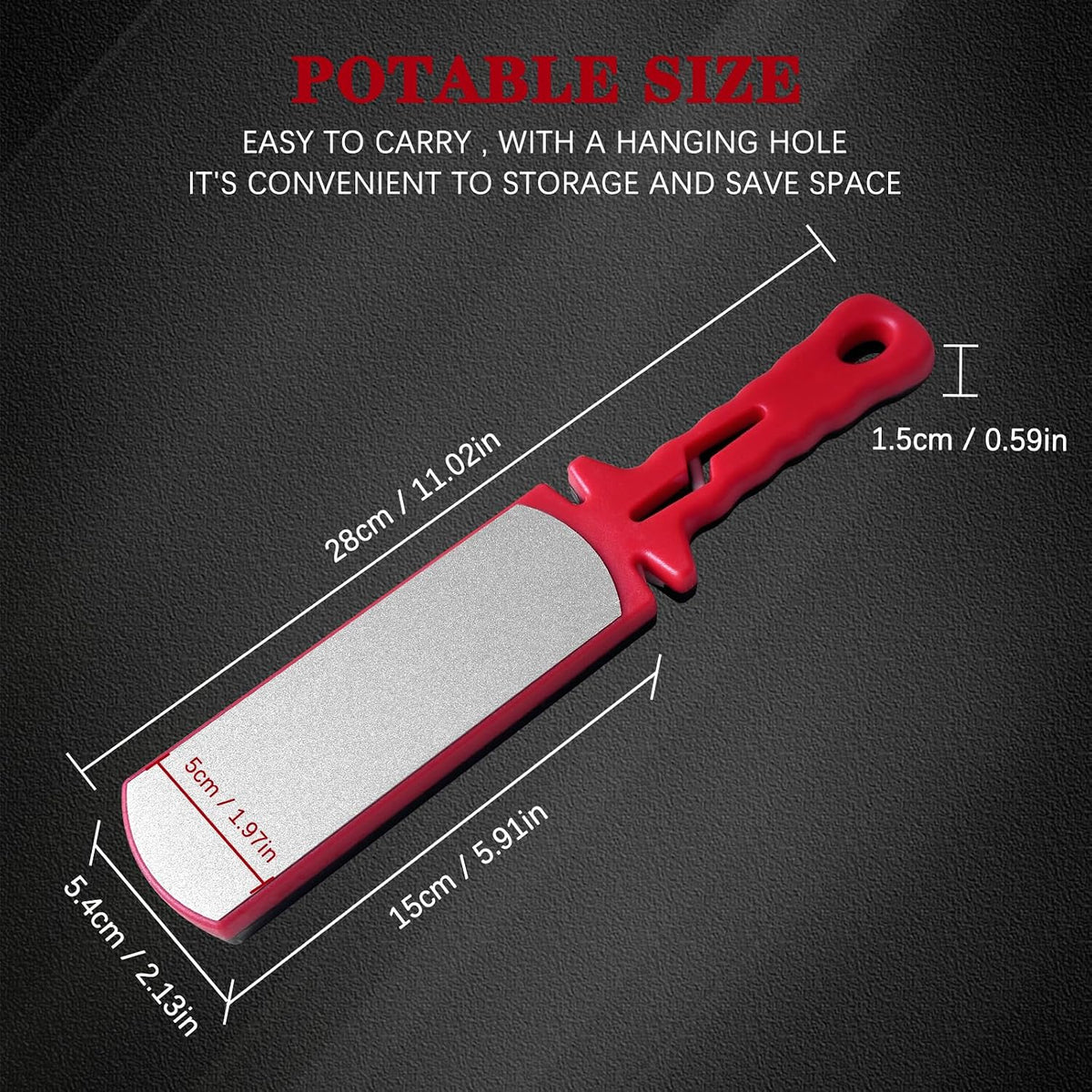 Diamond Sharpening Stone,400/1000 Grit Handheld Double-Sided Diamond Sharpener 5 in 1 Honeycomb Surface Knife Sharpener Plate Whetstone with Ceramic & Tungsten Steel Scissor Slot for Kitchen Outdoor