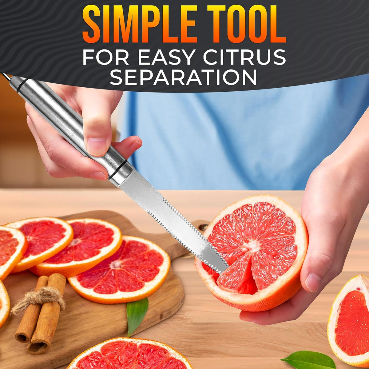 Grapefruit Knife Curved Serrated Double Blade for Citrus Sectioning
