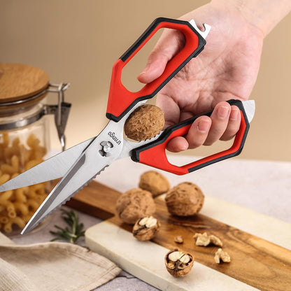 Kitchen Scissors, 2 Pack 9.25" Utility All Purpose Poultry Shears Heavy Duty Dishwasher Safe, Come Apart Sharp Stainless Steel Cooking Food Scissors for Cutting Meat, Chicken, Vegetable, Fish