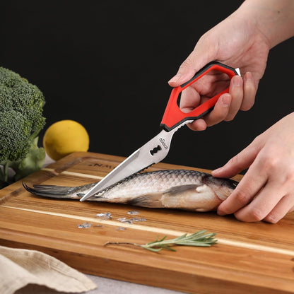 Kitchen Scissors, 2 Pack 9.25" Utility All Purpose Poultry Shears Heavy Duty Dishwasher Safe, Come Apart Sharp Stainless Steel Cooking Food Scissors for Cutting Meat, Chicken, Vegetable, Fish
