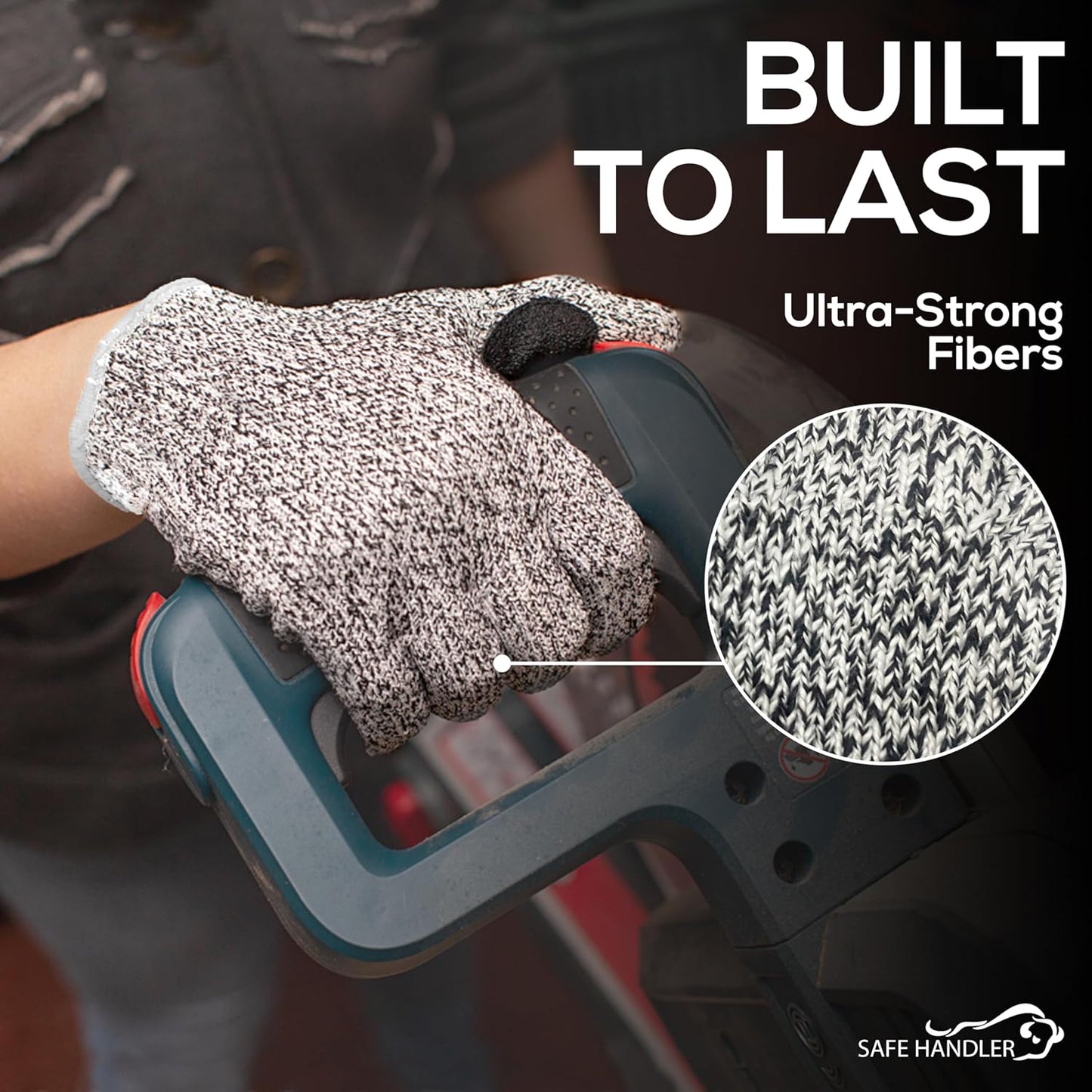 SAFE HANDLER Level 5 Reinforced Cut Resistant Gloves for Kitchen, Industrial Environments | Touchscreen Compatible, Ambidextrous, Superior Grip Strength, Pink - Small