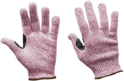 SAFE HANDLER Level 5 Reinforced Cut Resistant Gloves for Kitchen, Industrial Environments | Touchscreen Compatible, Ambidextrous, Superior Grip Strength, Pink - Small