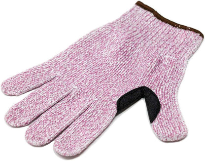 SAFE HANDLER Level 5 Reinforced Cut Resistant Gloves for Kitchen, Industrial Environments | Touchscreen Compatible, Ambidextrous, Superior Grip Strength, Pink - Small