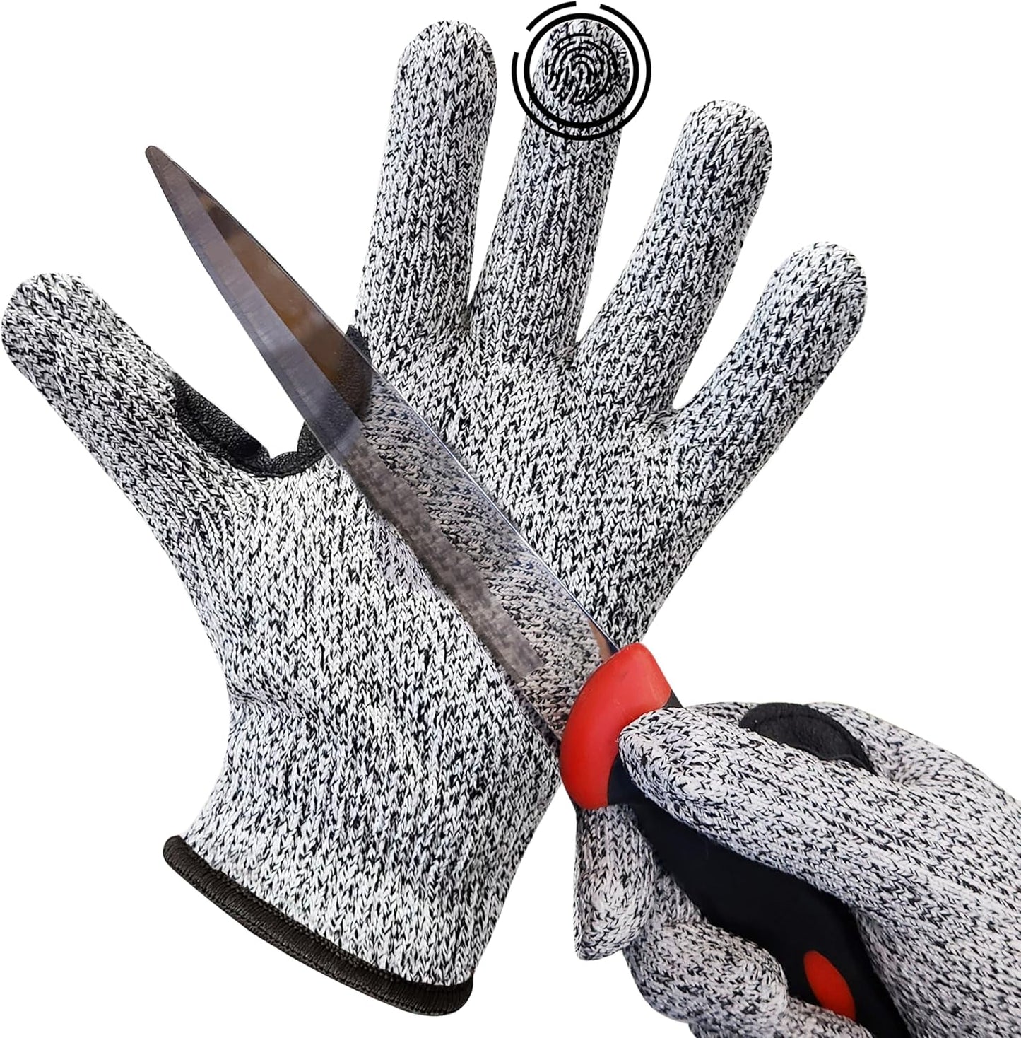 SAFE HANDLER Level 5 Reinforced Cut Resistant Gloves for Kitchen, Industrial Environments | Touchscreen Compatible, Ambidextrous, Superior Grip Strength, Pink - Small