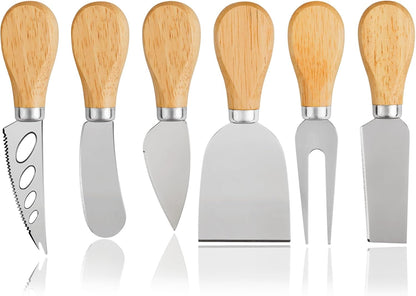 4 Cheese Knives Set - Cheese Knife,Cheese Fork,Cheese Slicer,Butter Knife - Mini Premium Stainless Steel Cheese Knife Set - Cheese Knives for Charcuterie Board - Charcuterie Boards Accessories